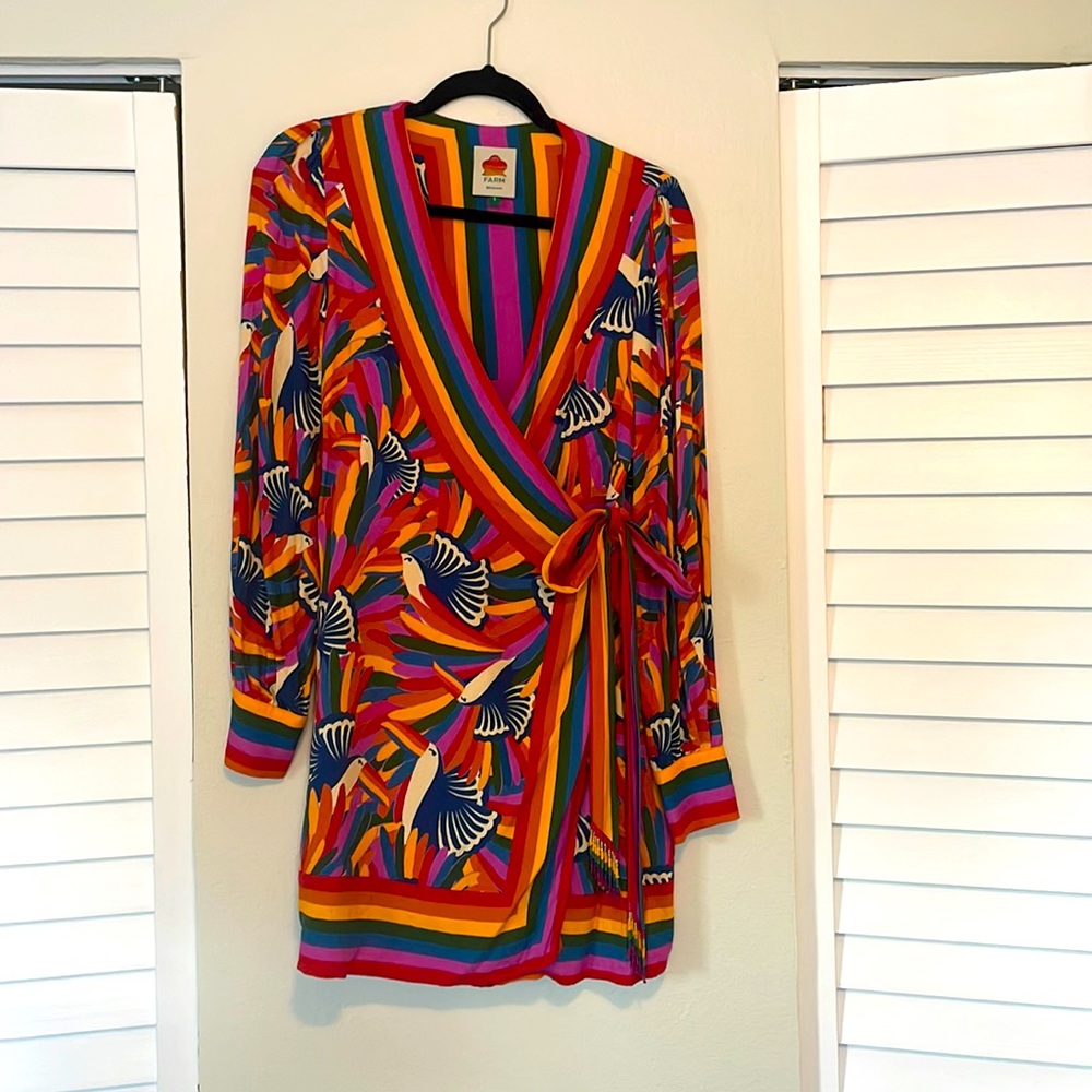 Farm Rio Toucan Wrap Dress